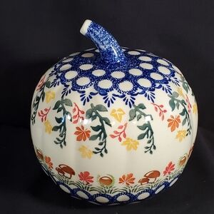 Polish Pottery Pumpkin " Autumn "